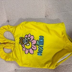 Moschino Yellow Swimsuit with Bear and Flower